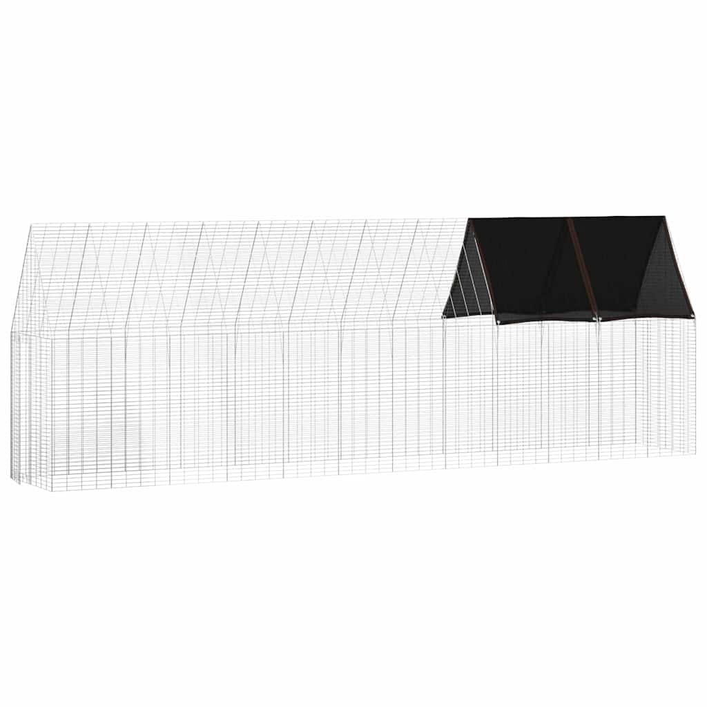 Klec na kuřata 2 pcs Stříbrná 600 x 100 x 210 cm