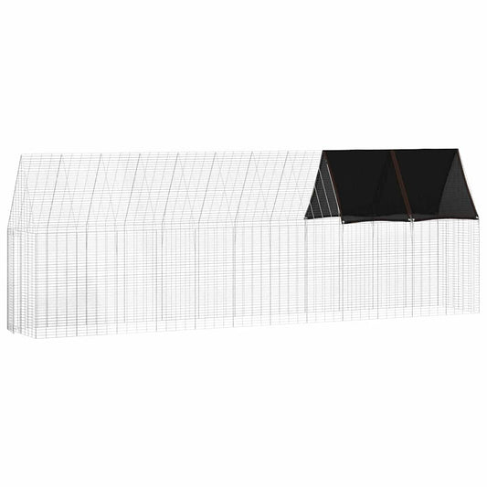 Klec na kuřata 2 pcs Stříbrná 600 x 100 x 210 cm