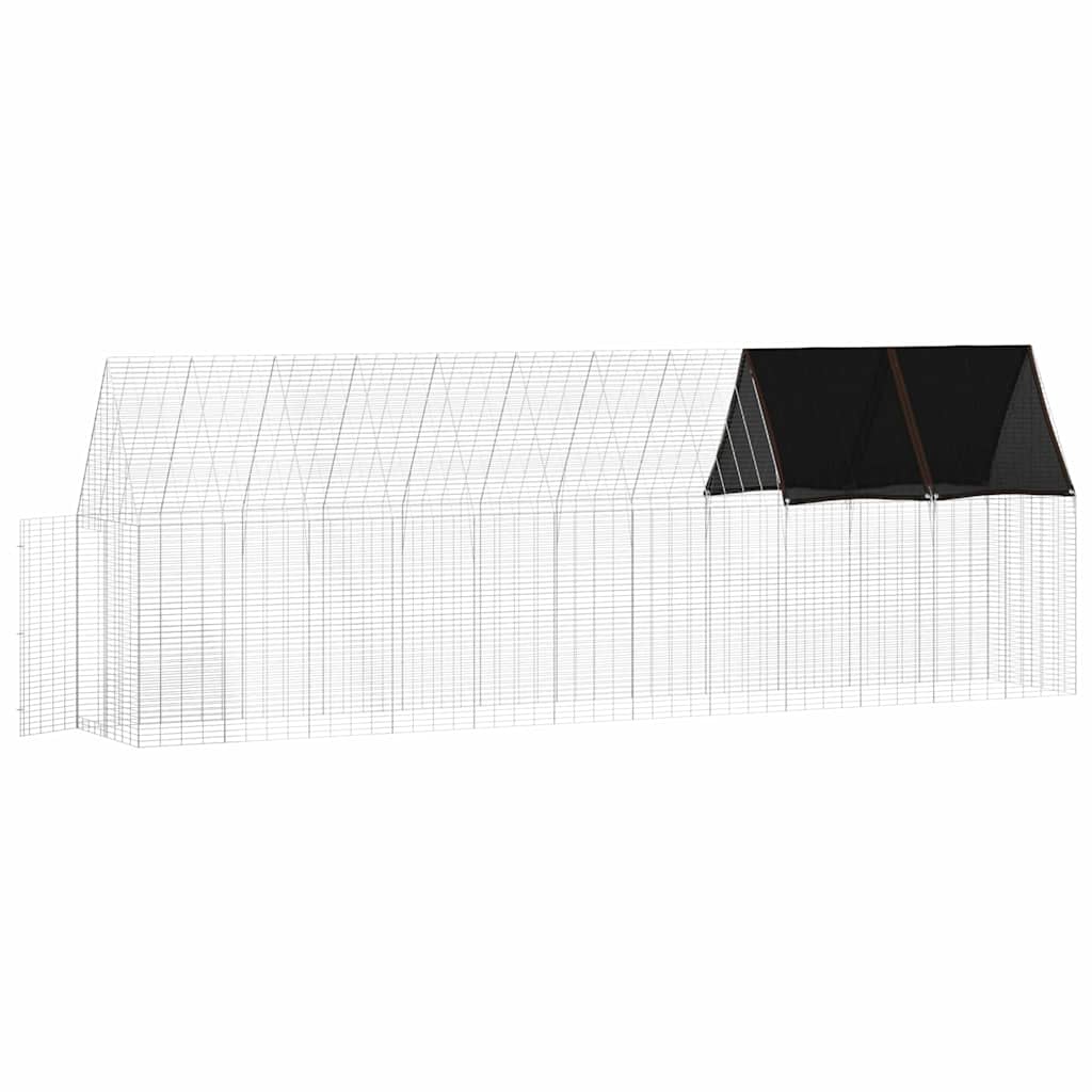 Klec na kuřata 2 pcs Stříbrná 600 x 100 x 210 cm