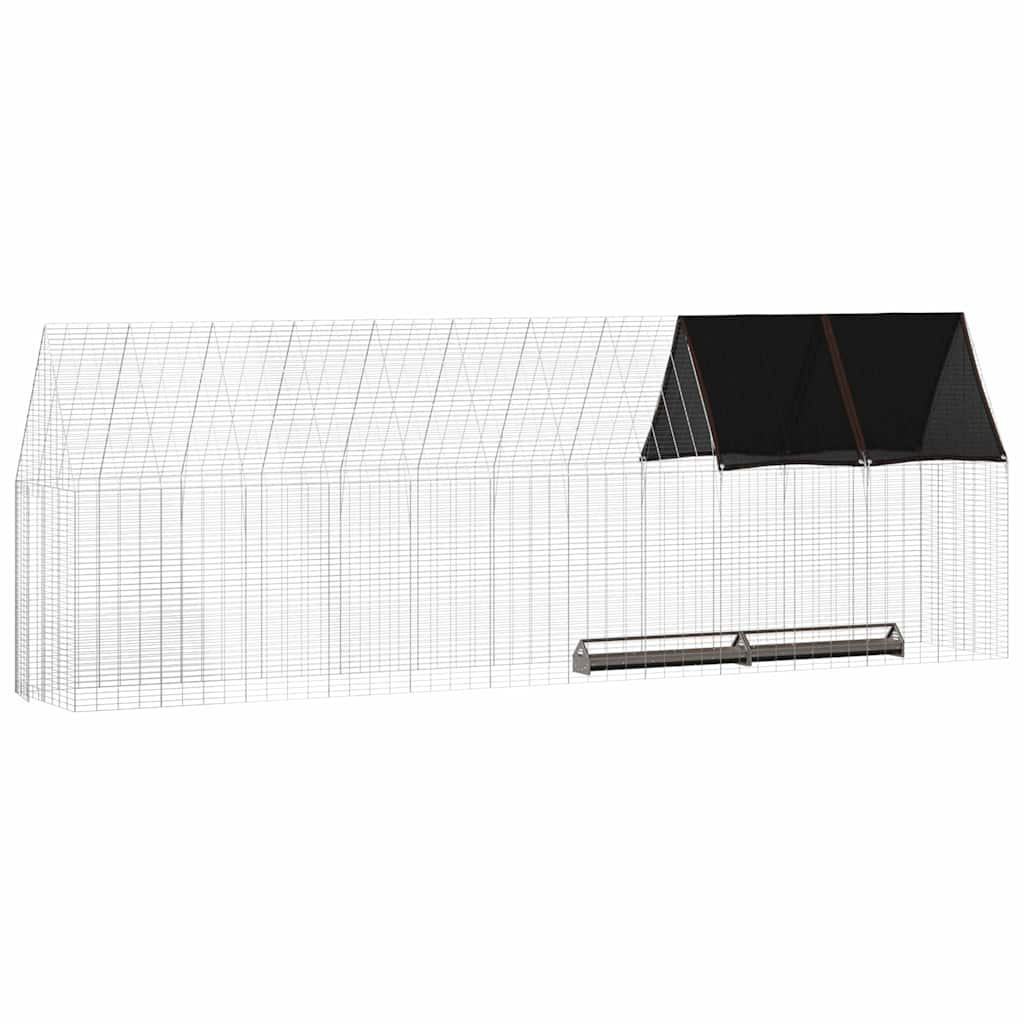 Klec na kuřata 2 pcs Stříbrná 600 x 100 x 210 cm