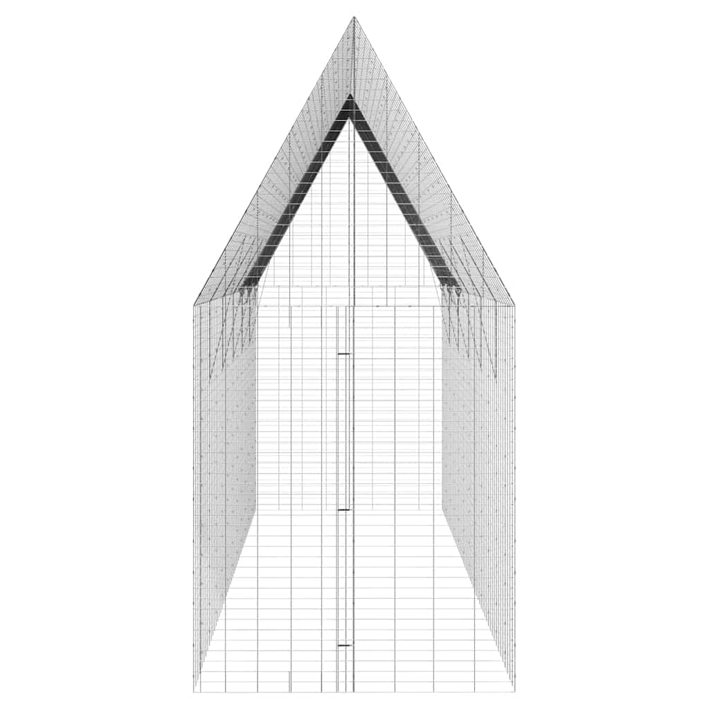 Klec na kuřata 2 pcs Stříbrná 600 x 100 x 210 cm