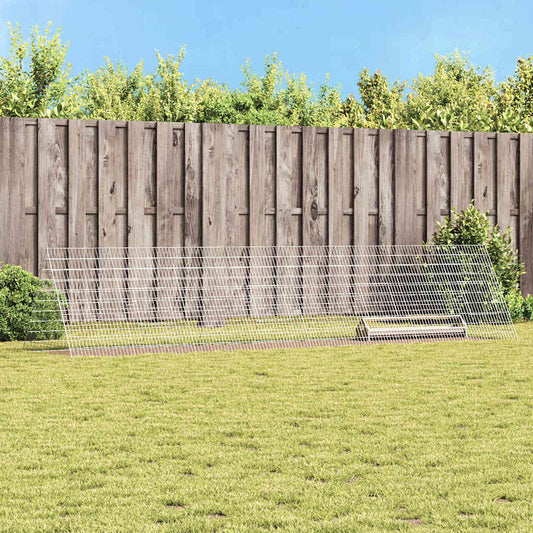 Klec na kuřata Stříbrná 430 x 100 x 85 cm Pozinkovaná ocel