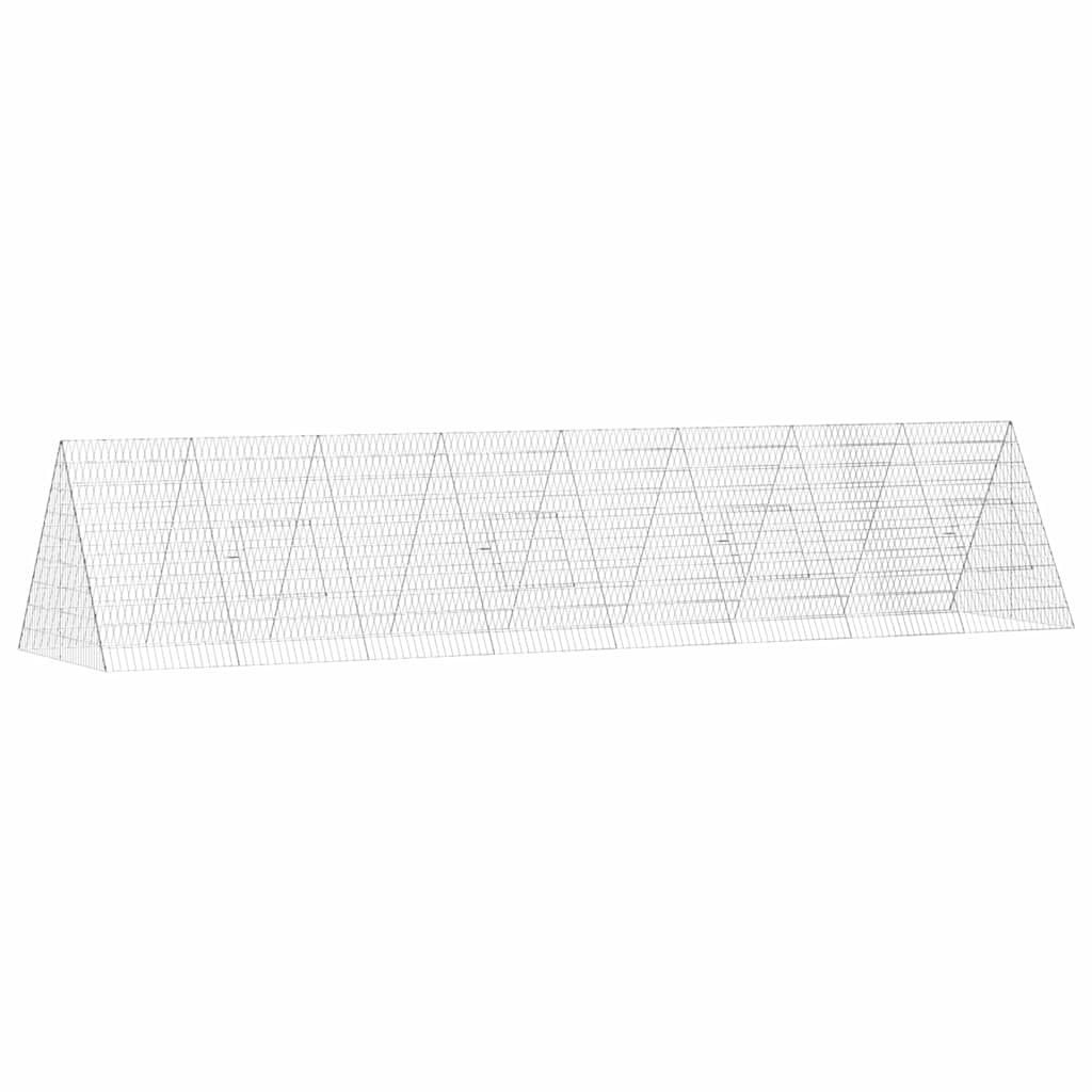 Klec na kuřata Stříbrná 430 x 100 x 85 cm Pozinkovaná ocel