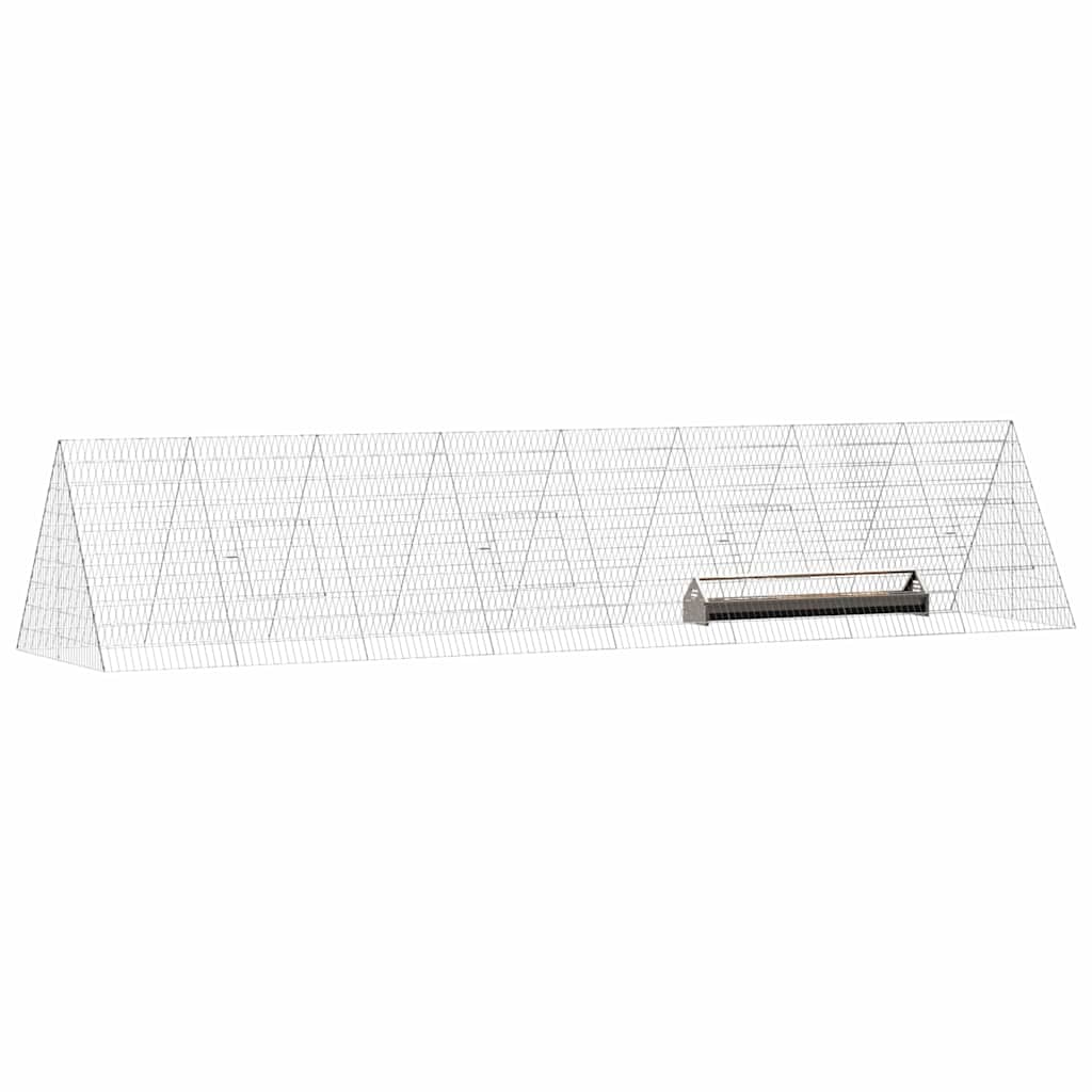 Klec na kuřata Stříbrná 430 x 100 x 85 cm Pozinkovaná ocel
