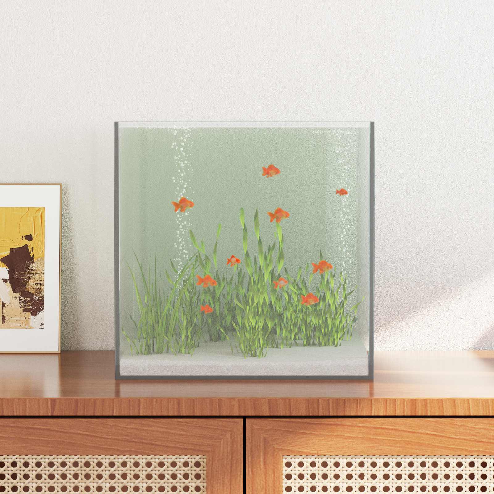 Akvárium S Úložištěm Transparentní 30 X 30 X 30 Cm Sklo