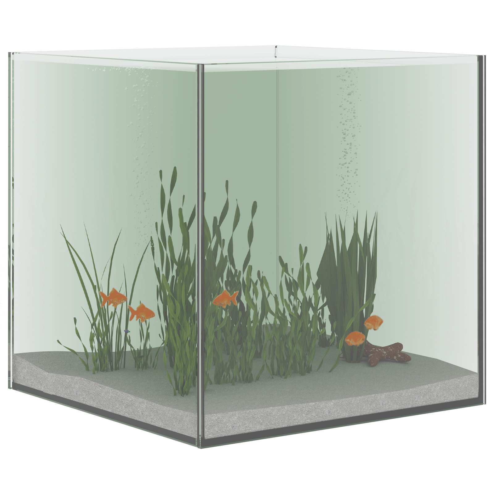 Akvárium S Úložištěm Transparentní 30 X 30 X 30 Cm Sklo