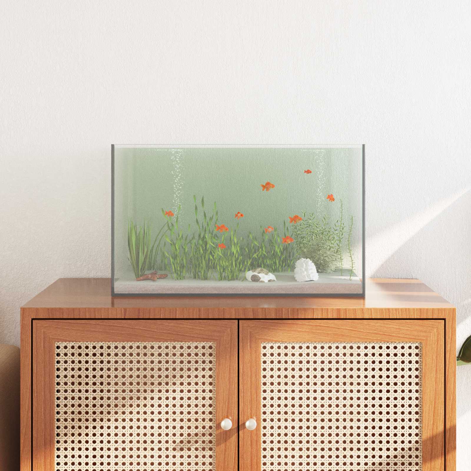 Akvárium S Úložištěm Transparentní 50 X 30 X 30 Cm Sklo