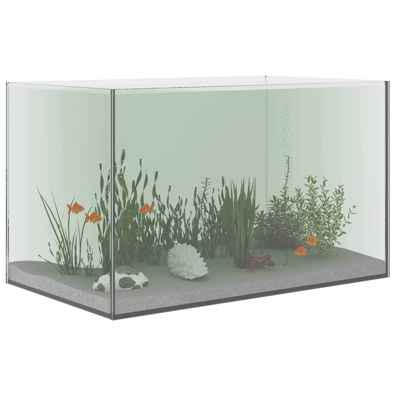 Akvárium S Úložištěm Transparentní 50 X 30 X 30 Cm Sklo