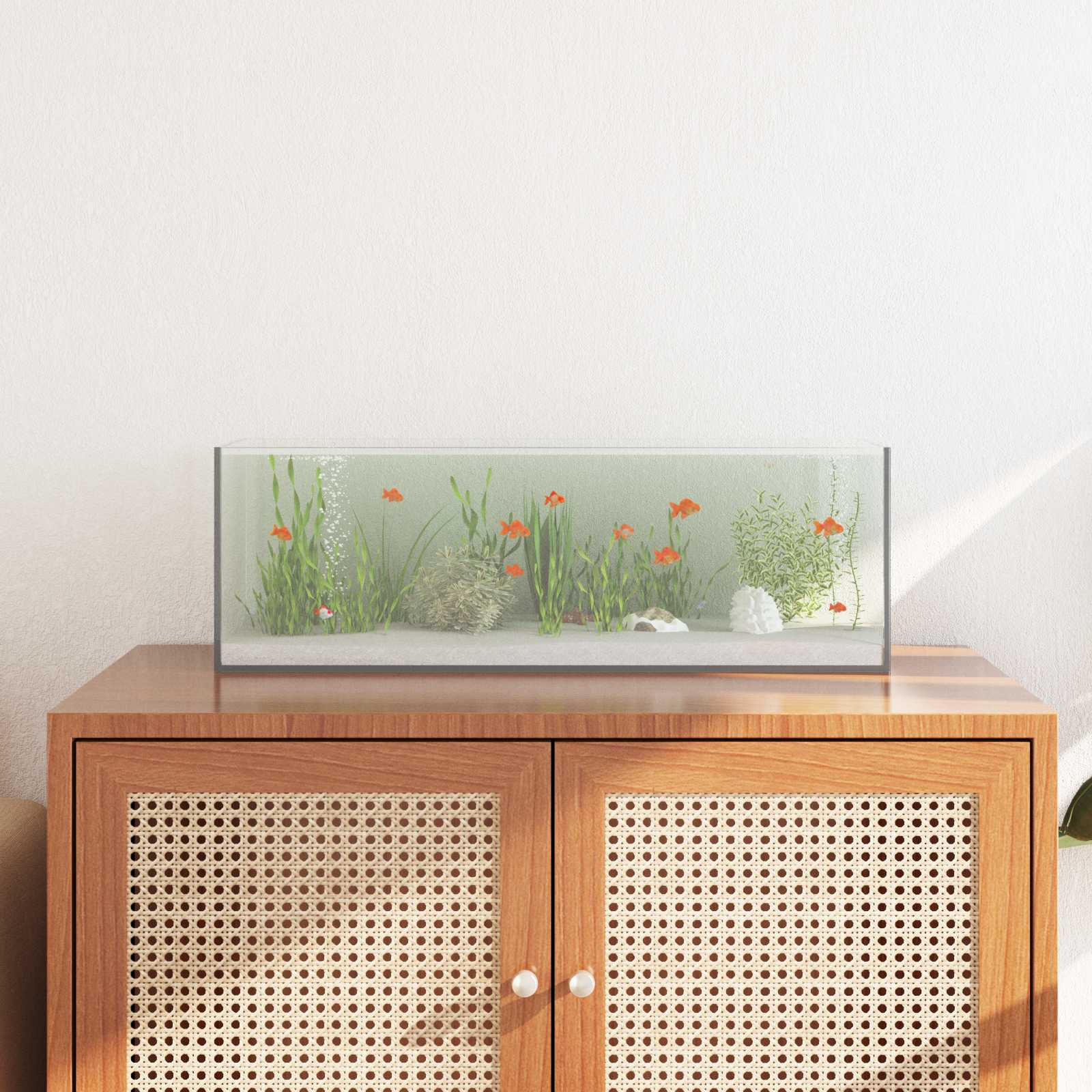 Akvárium s úložištěm Transparentní 60 x 20 x 20 cm Sklo