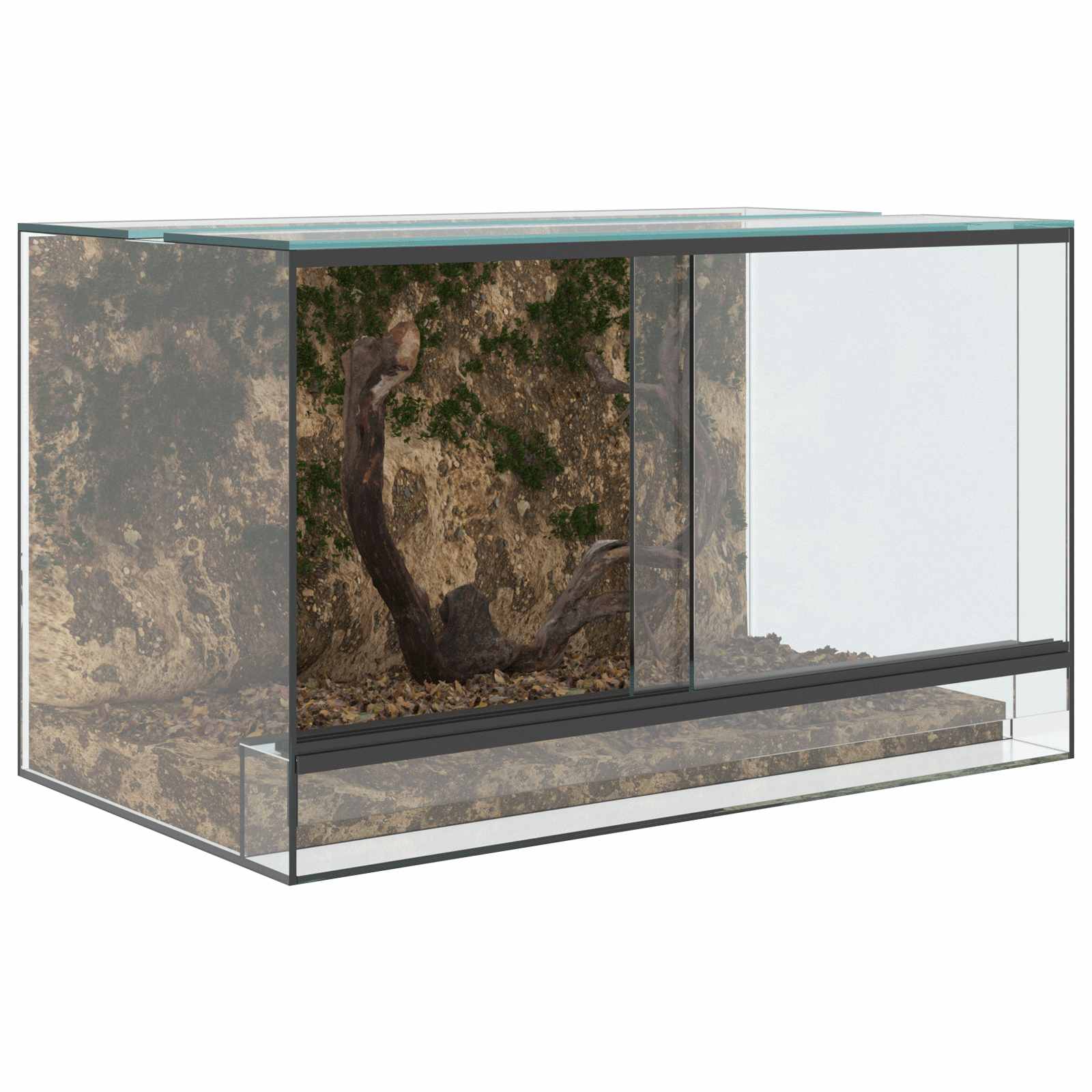 Terárium s úložištěm Transparentní 50 x 30 x 30 cm Sklo