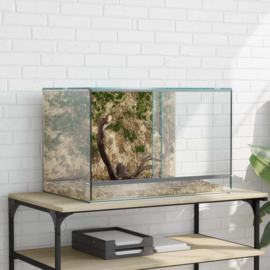 Terárium s úložištěm Transparentní 60 x 40 x 40 cm Sklo