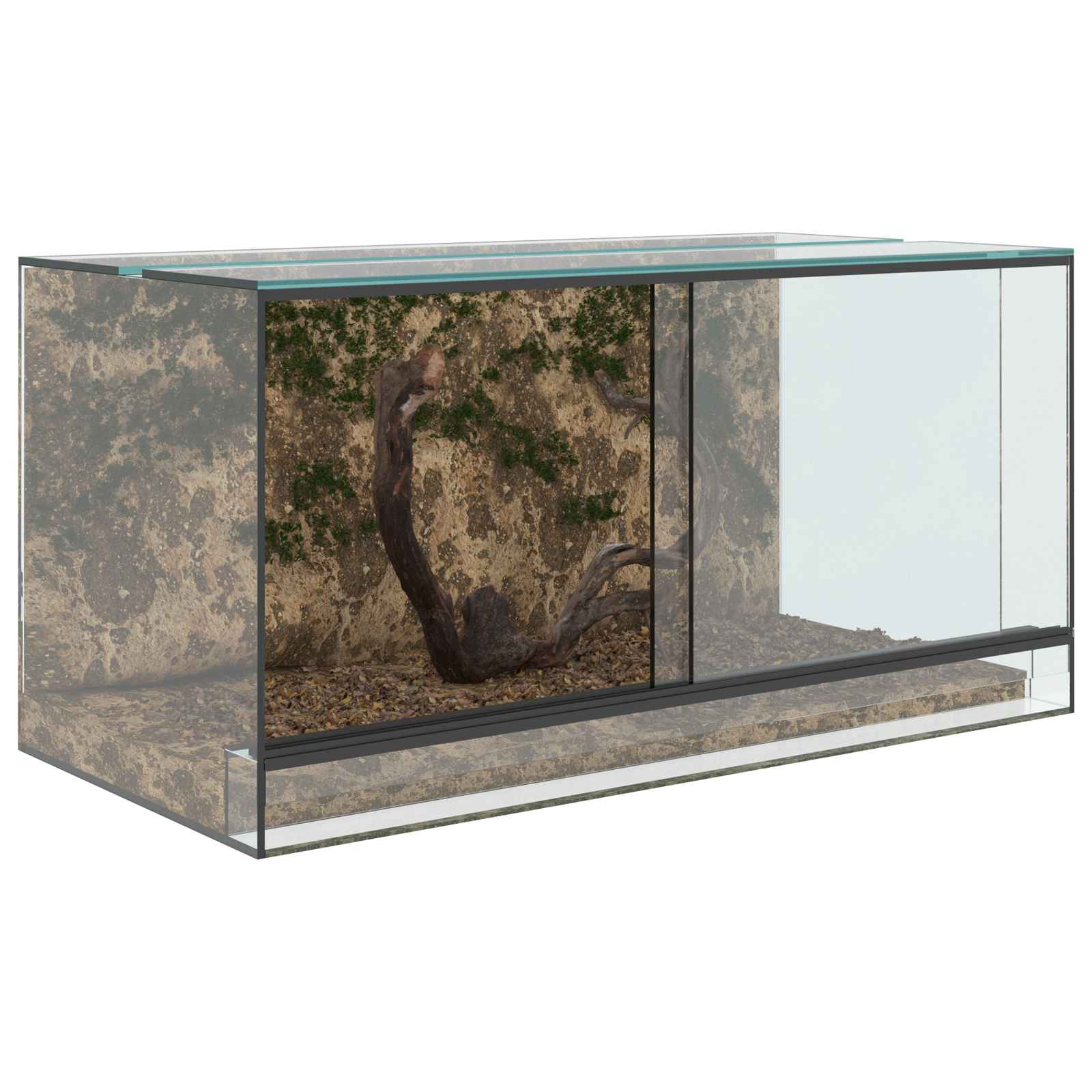 Terárium s úložištěm Transparentní 80 x 40 x 40 cm Sklo