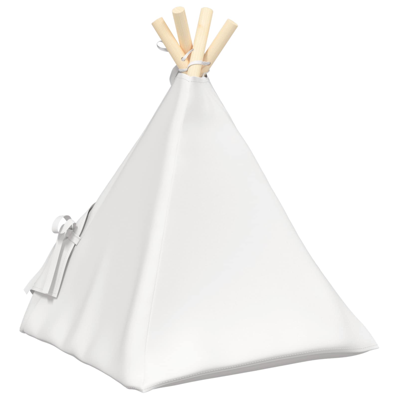 Pet teepee s polštářem Bílá 40 x 40 x 50 cm Polyester