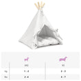 Načíst obrázek do prohlížeče galerie, Pet teepee s polštářem Bílá 40 x 40 x 50 cm Polyester
