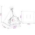 Načíst obrázek do prohlížeče galerie, Pet teepee s polštářem Bílá 40 x 40 x 50 cm Polyester
