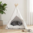 Načíst obrázek do prohlížeče galerie, Pet teepee s polštářem Bílá 50 x 50 x 60 cm Polyester
