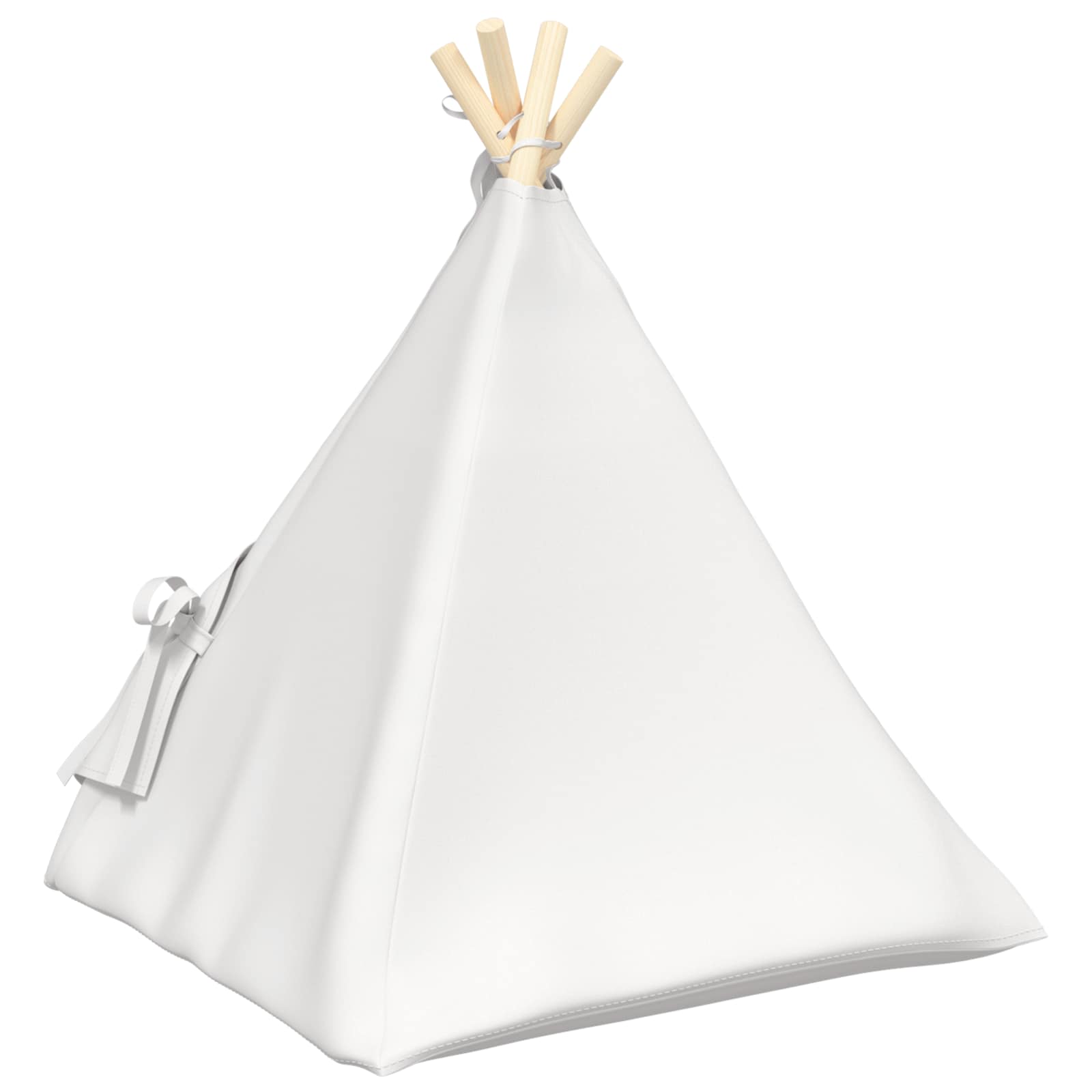 Pet teepee s polštářem Bílá 50 x 50 x 60 cm Polyester