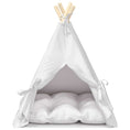Načíst obrázek do prohlížeče galerie, Pet teepee s polštářem Bílá 50 x 50 x 60 cm Polyester

