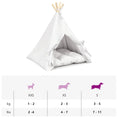 Načíst obrázek do prohlížeče galerie, Pet teepee s polštářem Bílá 50 x 50 x 60 cm Polyester
