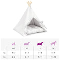 Načíst obrázek do prohlížeče galerie, Pet teepee s polštářem Bílá 60 x 60 x 70 cm Polyester
