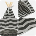 Načíst obrázek do prohlížeče galerie, Pet teepee s polštářem Bílá a šedá 40 x 40 x 50 cm Polyester
