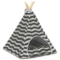 Načíst obrázek do prohlížeče galerie, Pet teepee s polštářem Bílá a šedá 40 x 40 x 50 cm Polyester

