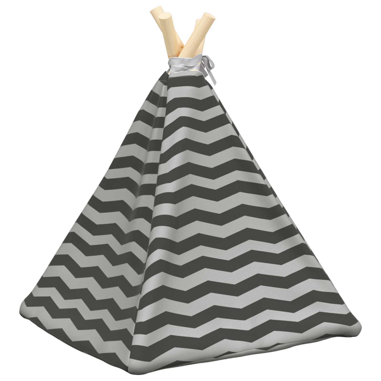 Pet teepee s polštářem Bílá a šedá 40 x 40 x 50 cm Polyester