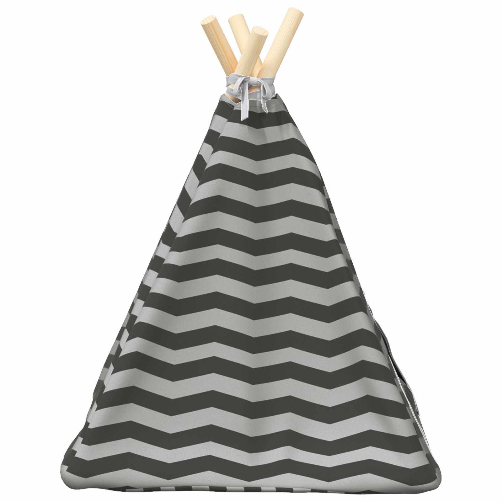 Pet teepee s polštářem Bílá a šedá 40 x 40 x 50 cm Polyester
