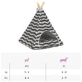 Načíst obrázek do prohlížeče galerie, Pet teepee s polštářem Bílá a šedá 40 x 40 x 50 cm Polyester
