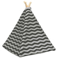 Načíst obrázek do prohlížeče galerie, Pet teepee s polštářem Bílá a šedá 50 x 50 x 60 cm Polyester

