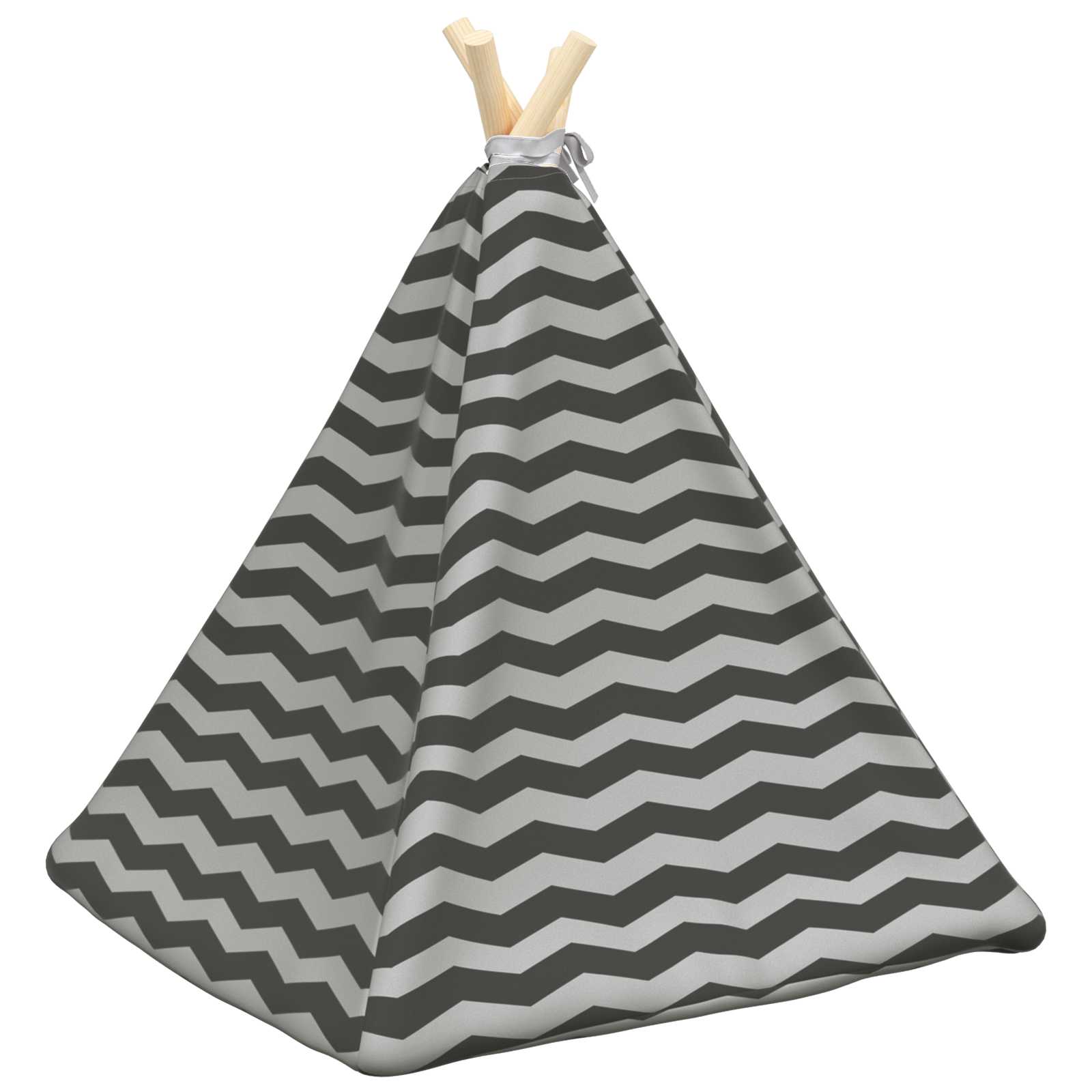Pet teepee s polštářem Bílá a šedá 50 x 50 x 60 cm Polyester