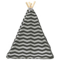 Načíst obrázek do prohlížeče galerie, Pet teepee s polštářem Bílá a šedá 50 x 50 x 60 cm Polyester

