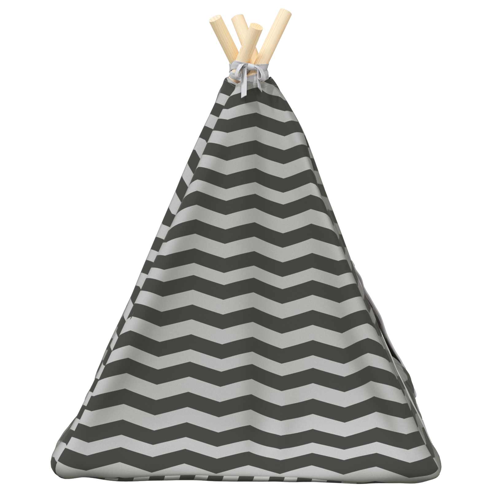 Pet teepee s polštářem Bílá a šedá 50 x 50 x 60 cm Polyester