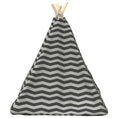 Načíst obrázek do prohlížeče galerie, Pet teepee s polštářem Bílá a šedá 60 x 60 x 70 cm Polyester
