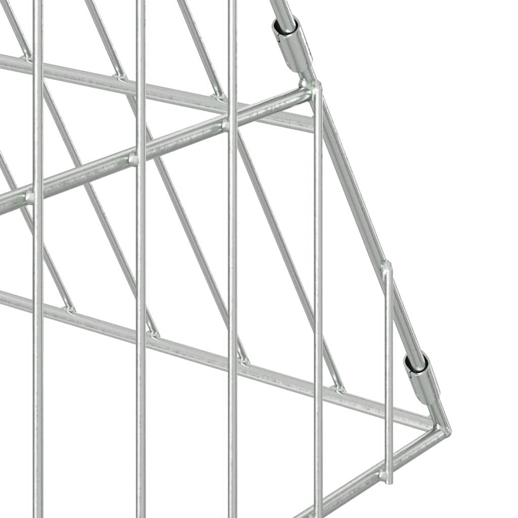 Klec pro králíky Stříbrná 215 x 100 x 85 cm Pozinkovaná ocel