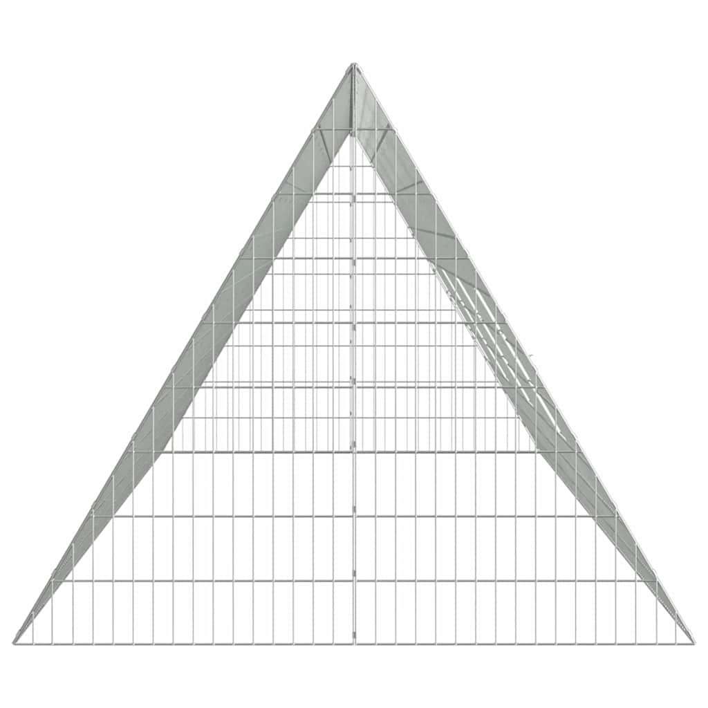 Klec pro králíky Stříbrná 215 x 100 x 85 cm Pozinkovaná ocel