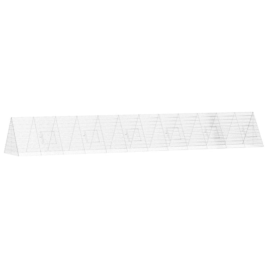 Klec pro králíky Stříbrná 215 x 100 x 85 cm Pozinkovaná ocel