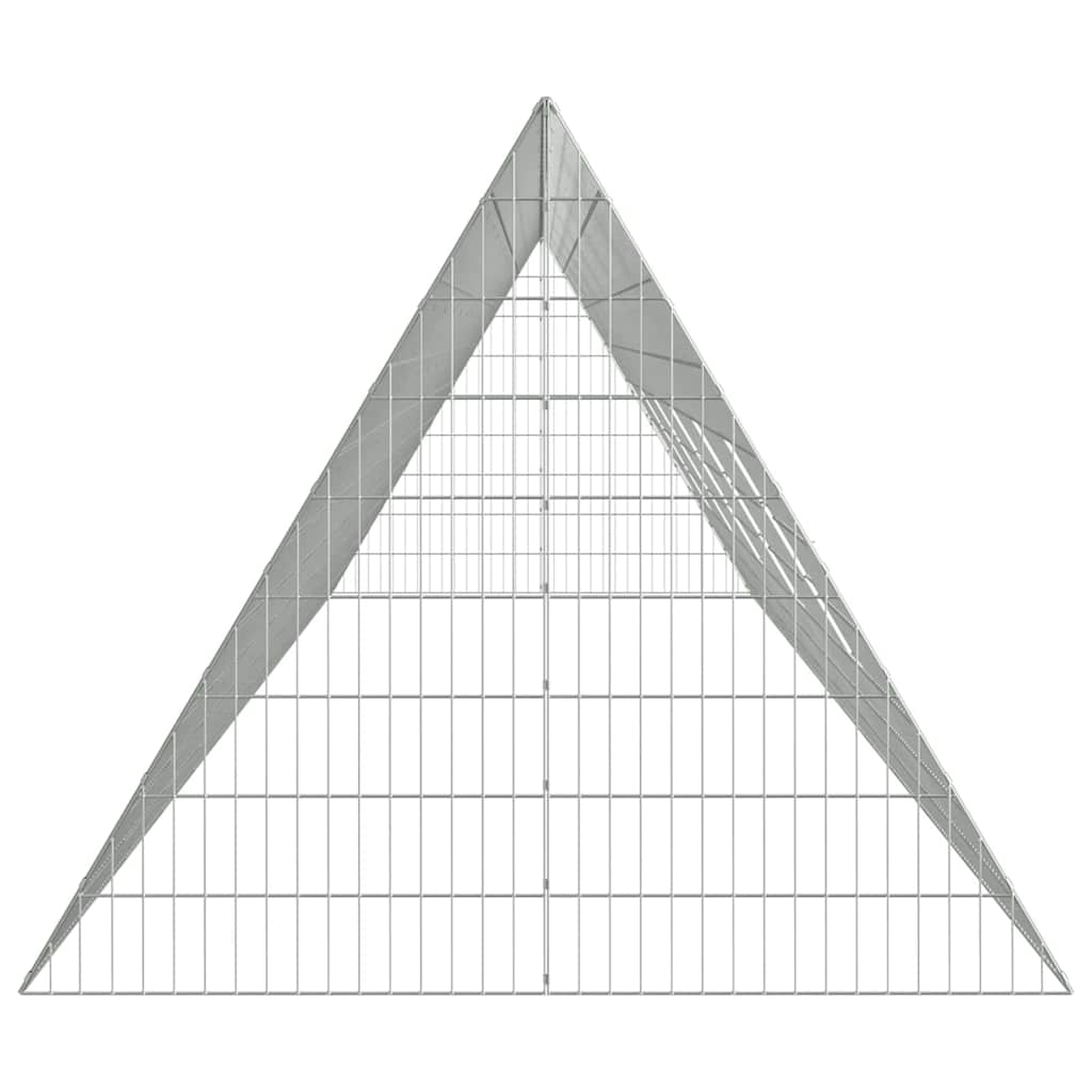 Klec pro králíky Stříbrná 215 x 100 x 85 cm Pozinkovaná ocel