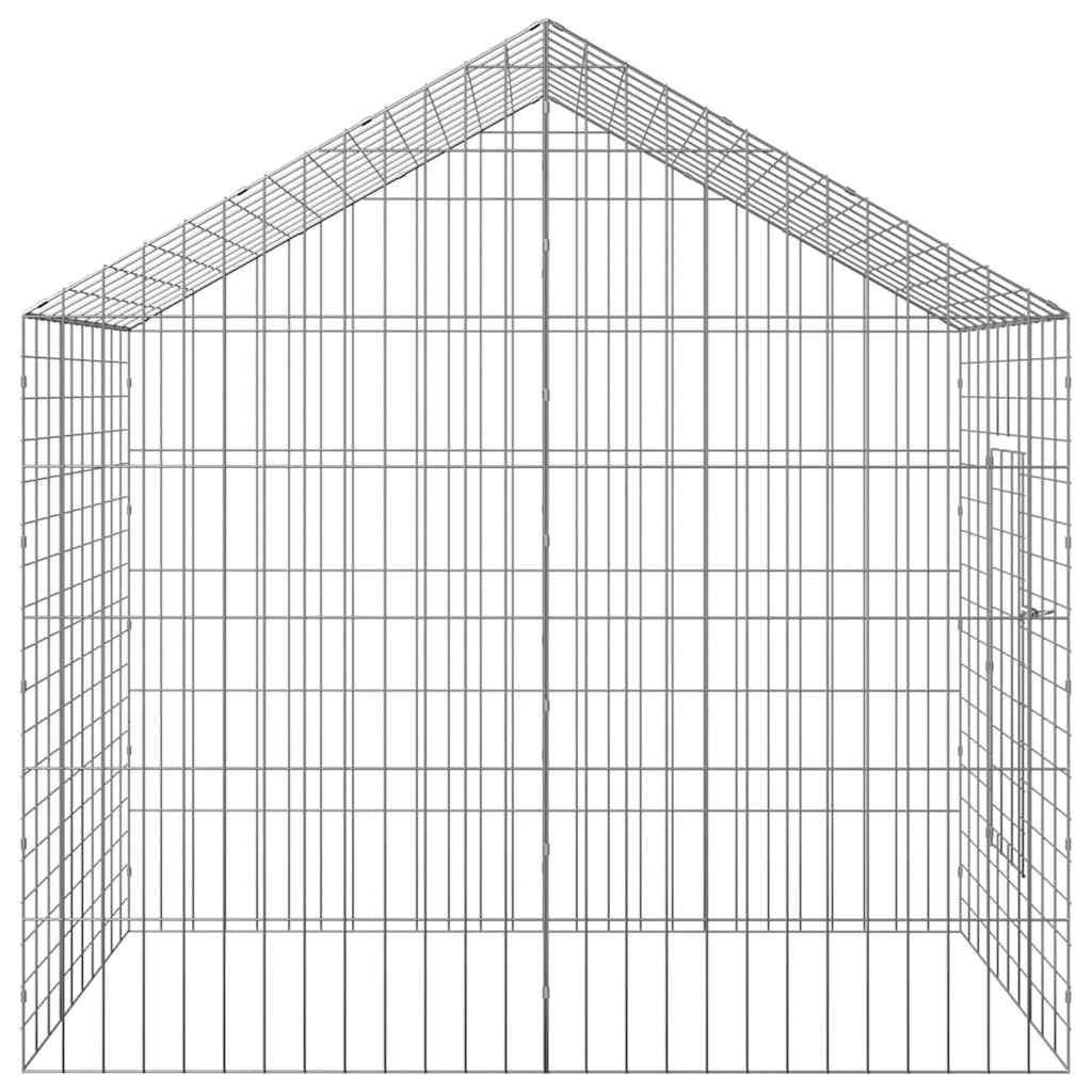 Klec pro králíky Stříbrná 400 x 78 x 78 cm Pozinkovaná ocel