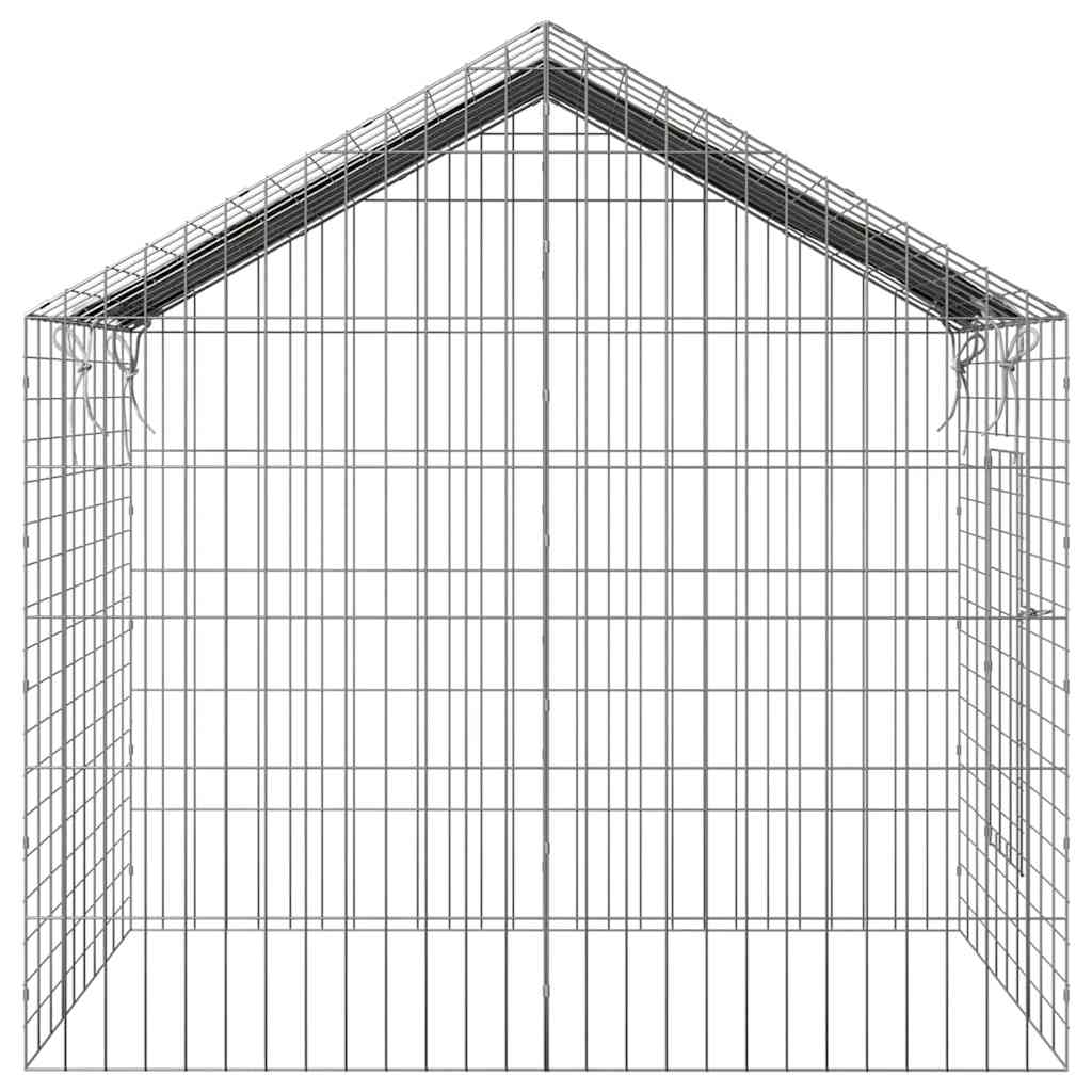 Klec pro králíky Stříbrná 400 x 78 x 78 cm Pozinkovaná ocel