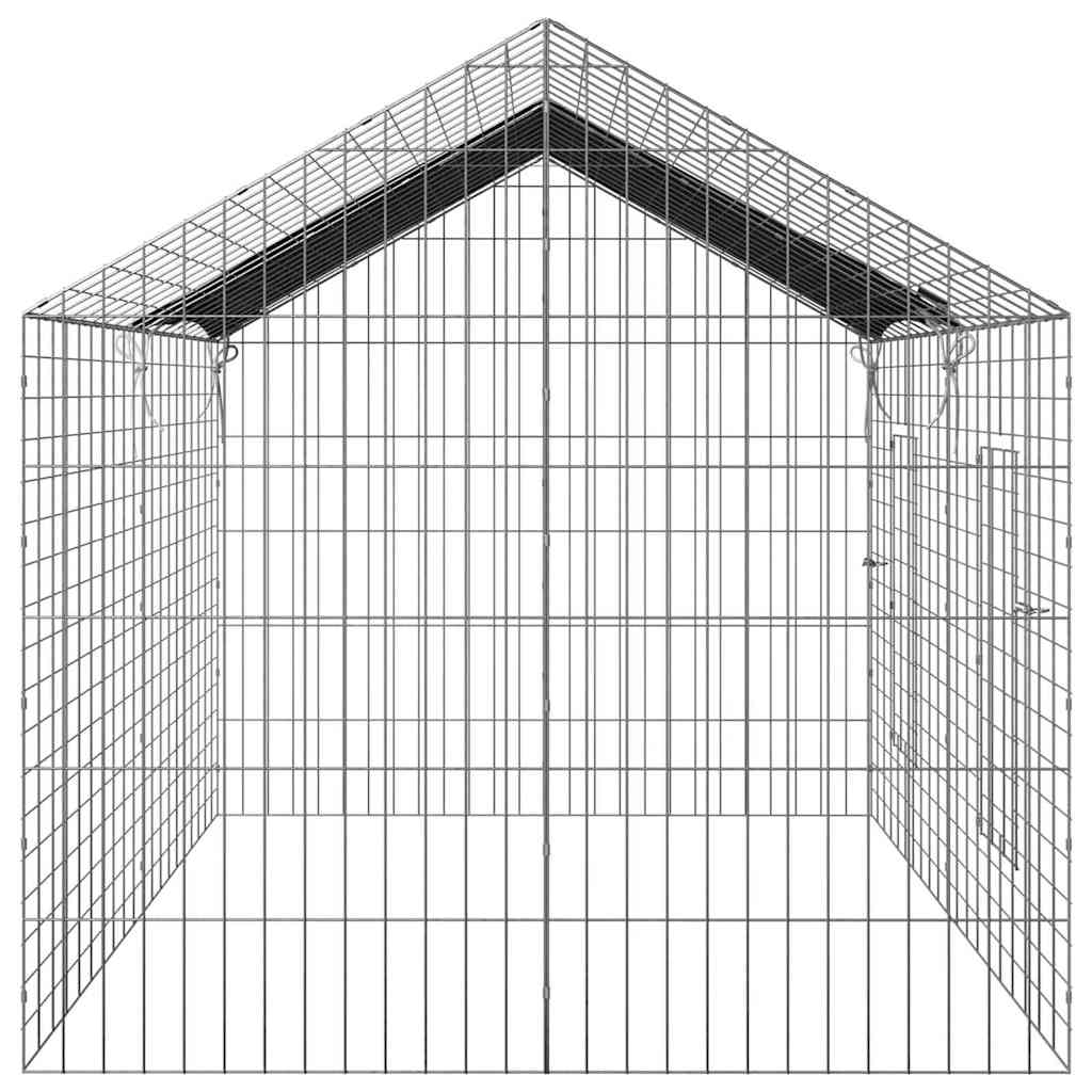 Klec pro králíky Stříbrná 400 x 78 x 78 cm Pozinkovaná ocel