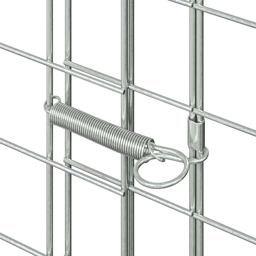Klec pro králíky Stříbrná 400 x 100 x 210 cm Pozinkovaná ocel
