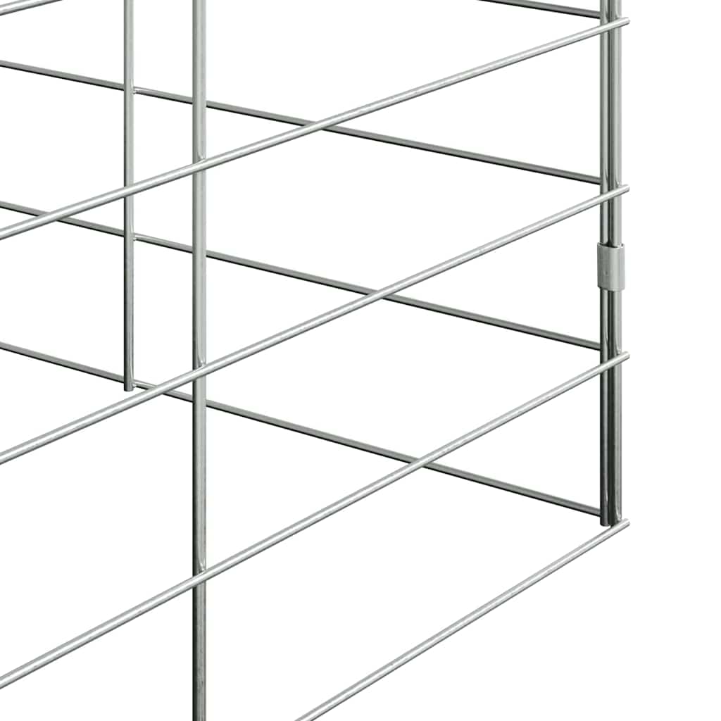 Klec pro králíky Stříbrná 400 x 100 x 210 cm Pozinkovaná ocel
