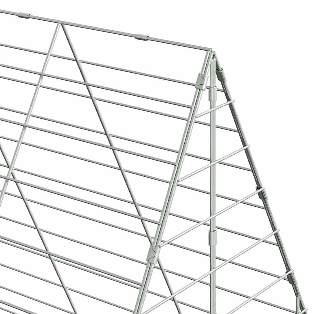 Klec pro králíky Stříbrná 400 x 100 x 210 cm Pozinkovaná ocel