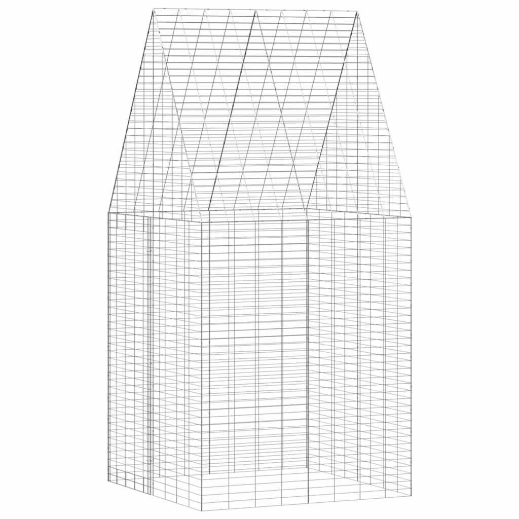 Klec pro králíky Stříbrná 400 x 100 x 210 cm Pozinkovaná ocel