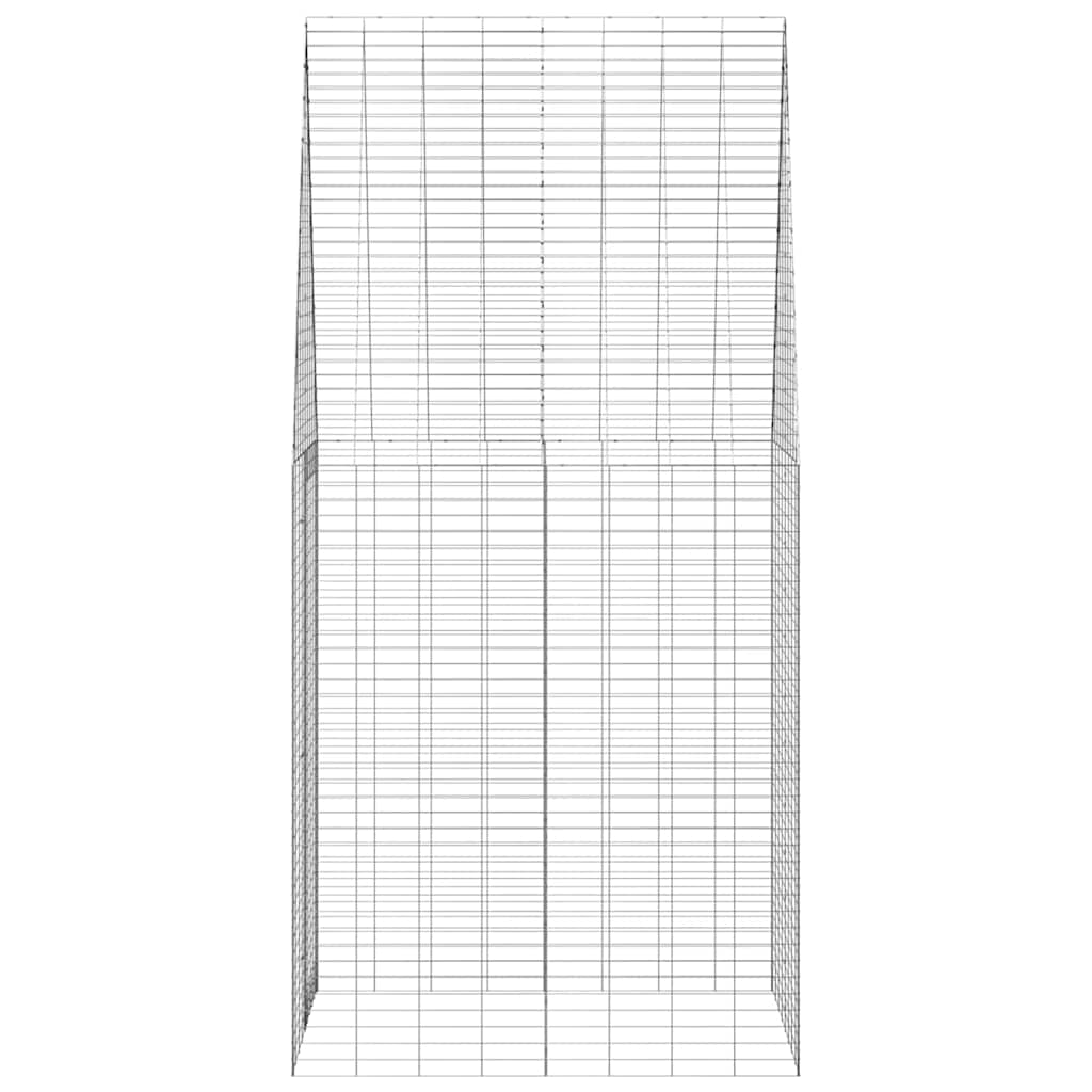 Klec pro králíky Stříbrná 400 x 100 x 210 cm Pozinkovaná ocel