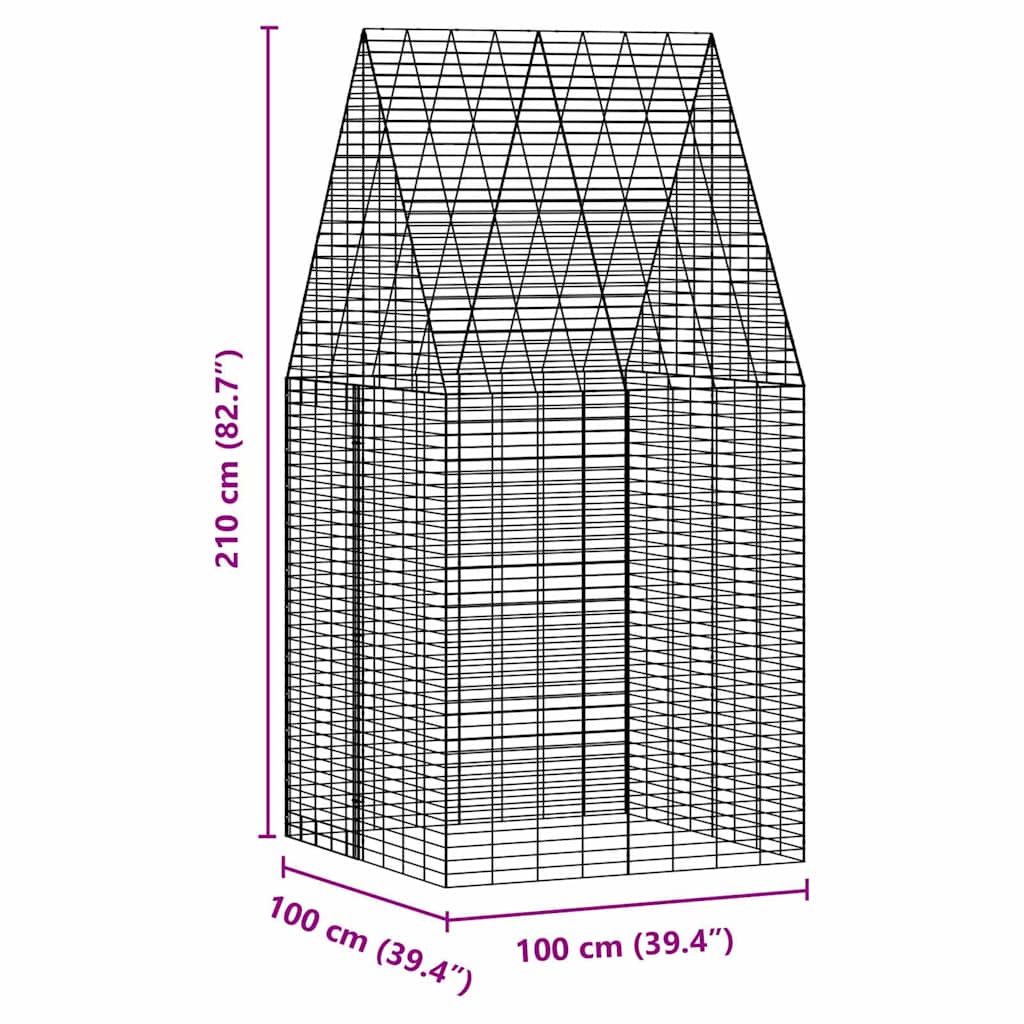 Klec pro králíky Stříbrná 400 x 100 x 210 cm Pozinkovaná ocel