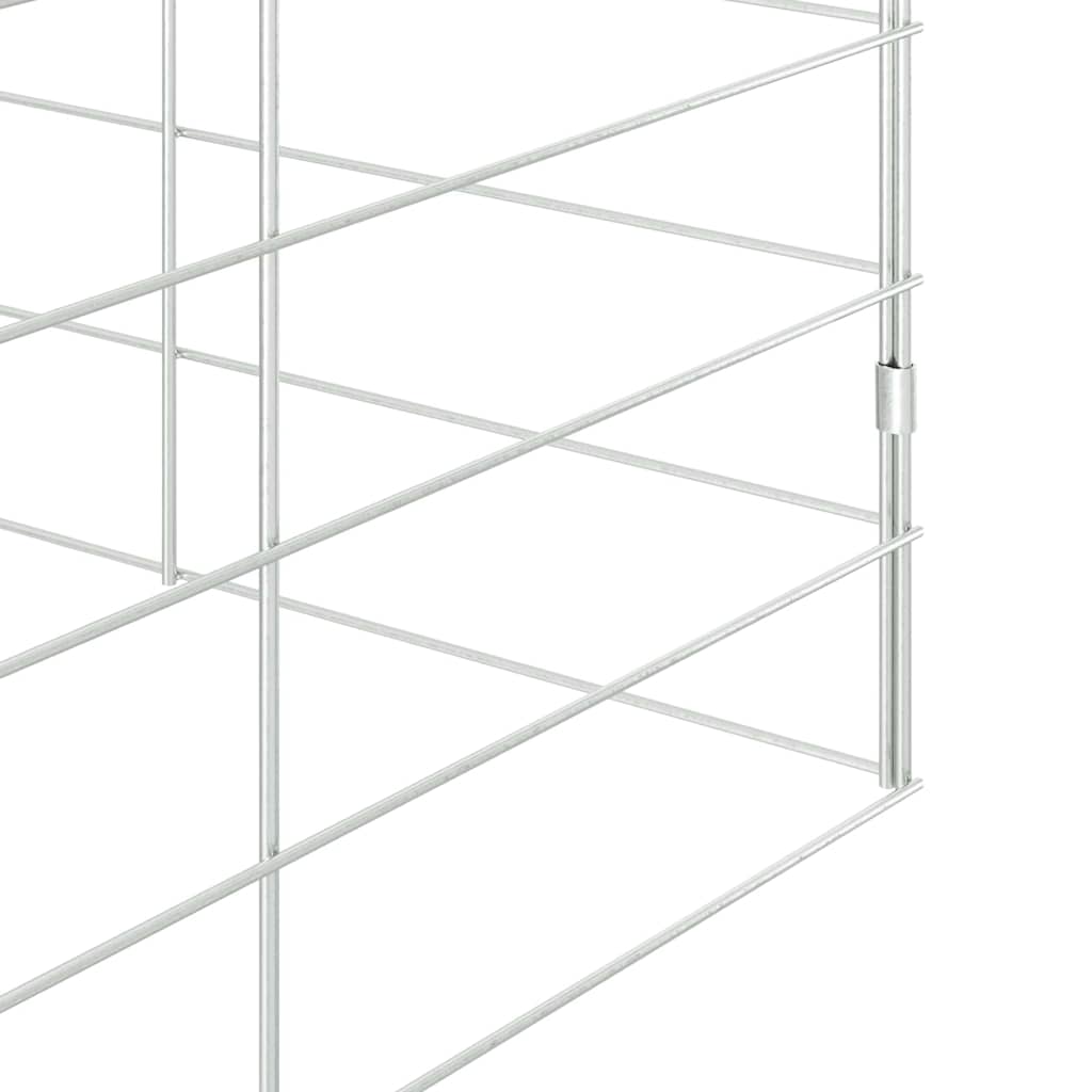 Klec pro králíky Stříbrná 400 x 100 x 210 cm Pozinkovaná ocel