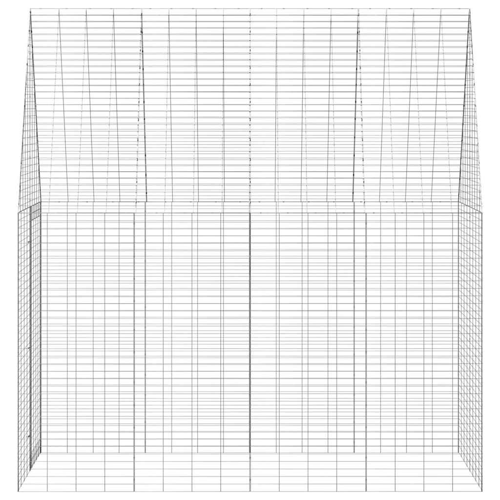 Klec pro králíky Stříbrná 400 x 100 x 210 cm Pozinkovaná ocel