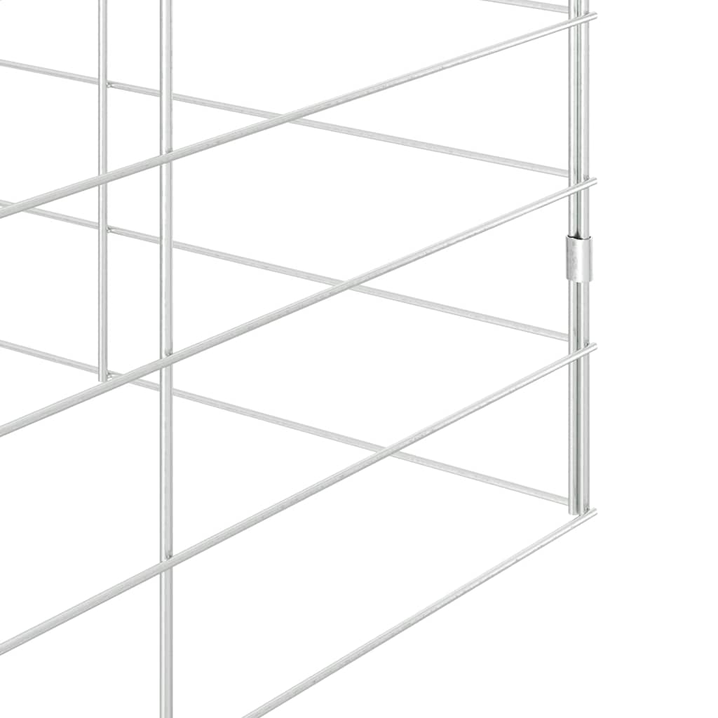 Klec pro králíky Stříbrná 300 x 100 x 210 cm Pozinkovaná ocel